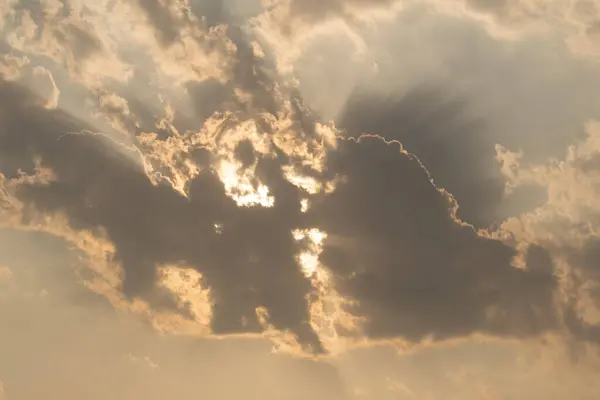 Nuages Avant Soleil Avec Fond Bleu Rose — Photo