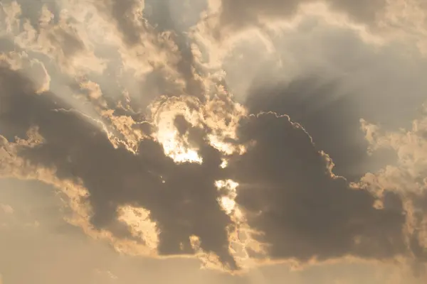 Clouds Sun Blue Light Pink Background — Stock Photo, Image