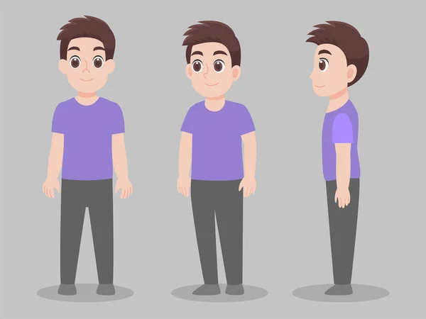 Conjunto Personaje Hombre Personaje Dibujos Animados Concepto — Vector de stock