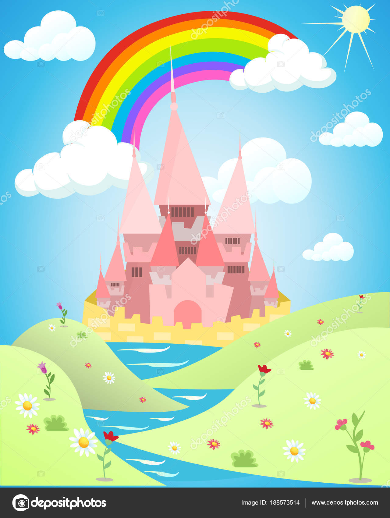 rainbow princess castle