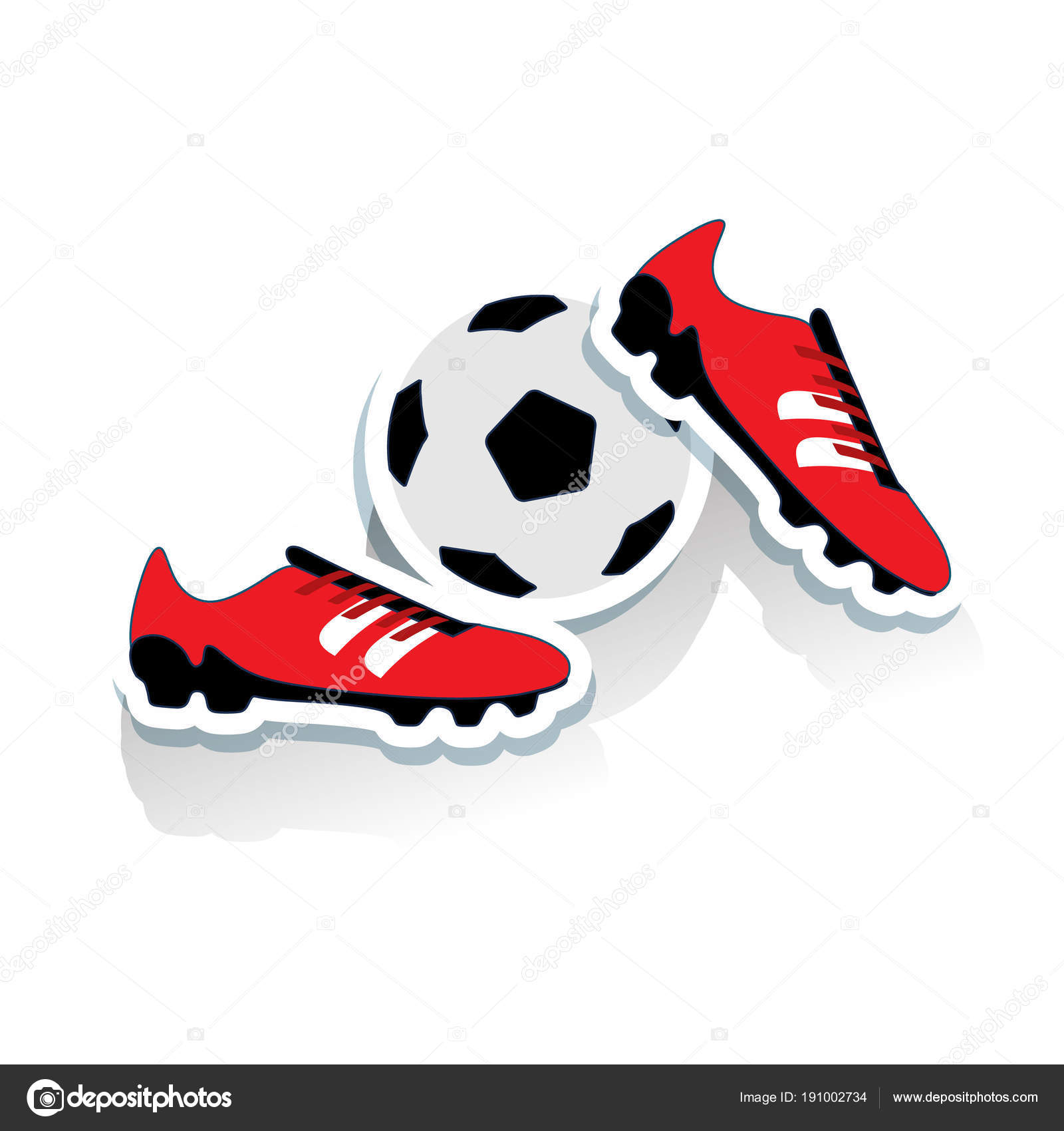 Images: soccer shoes cartoon | Red 