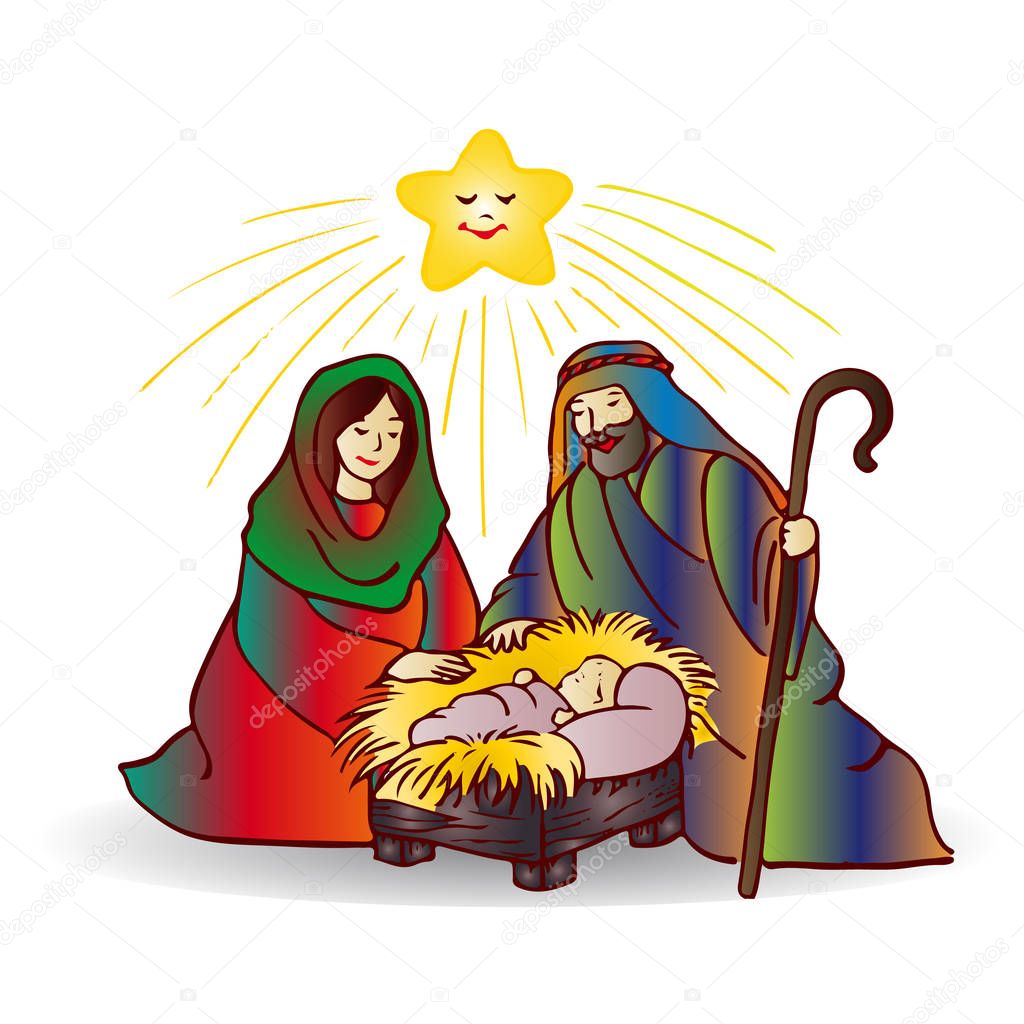 Clipart christian christmas cartoon Illustration of christmas (Jesus