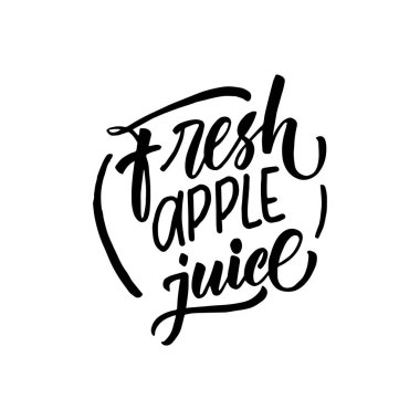 Güzel bir elma dalı olan meyve suyu kartları menü kapağı, etiket, vektör illüstrasyonu olarak kullanılabilir.