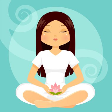 kız meditasyon duruş
