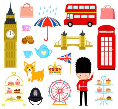 Londra çizgi film seti