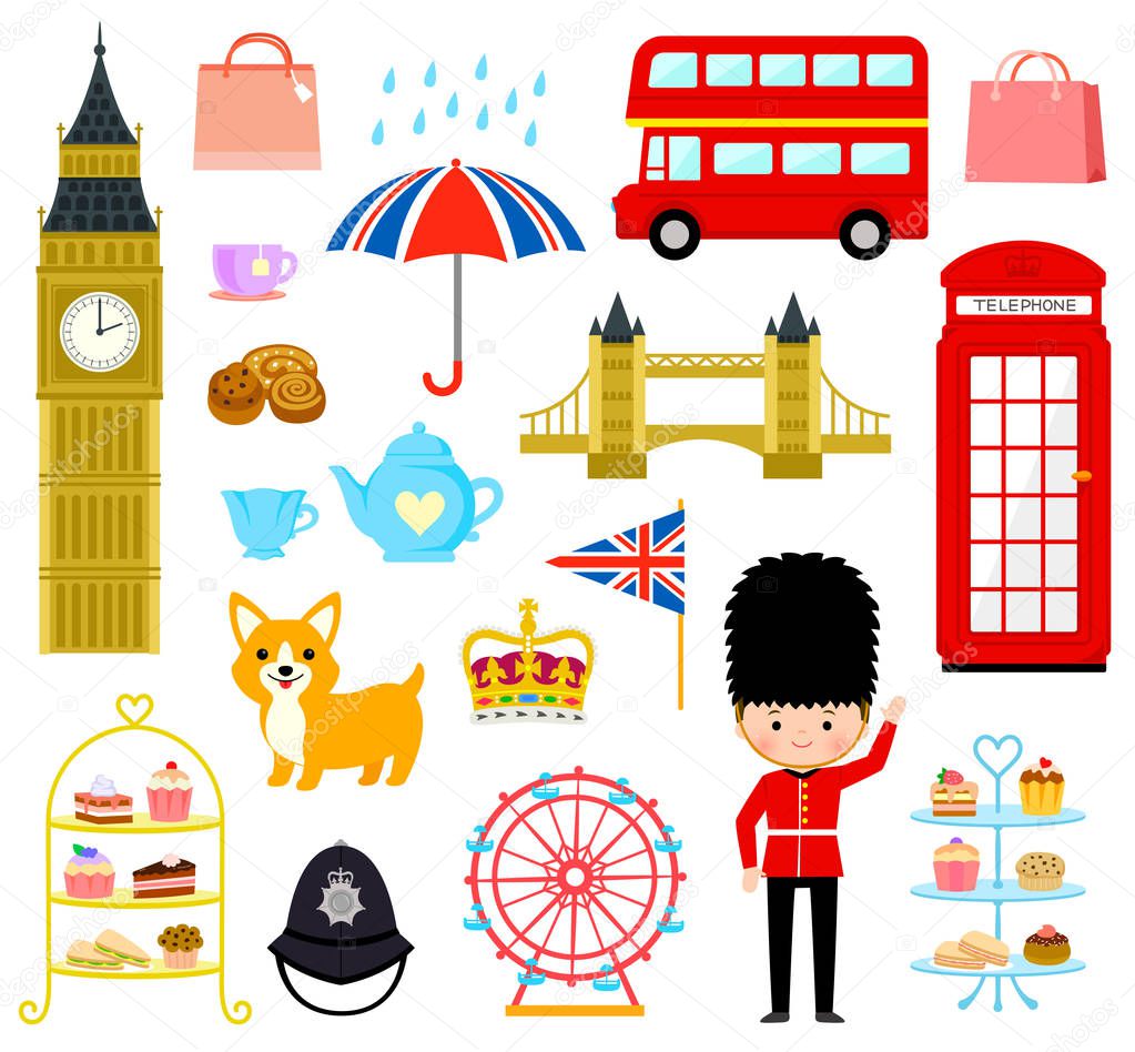 London cartoons set