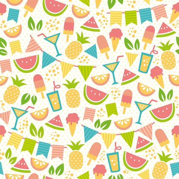 Summer party pattern — Stock Vector