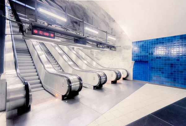 Stazione della metropolitana di Stoccolma, Svezia, Europa — Foto Stock