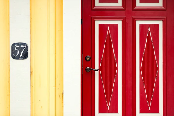 Old wooden door in Sweden, Europe — Stock Photo, Image