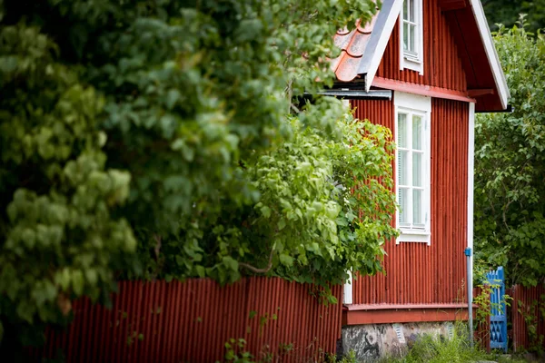 Παραδοσιακή κατοικία στη Σουηδία, Ευρώπη — Φωτογραφία Αρχείου