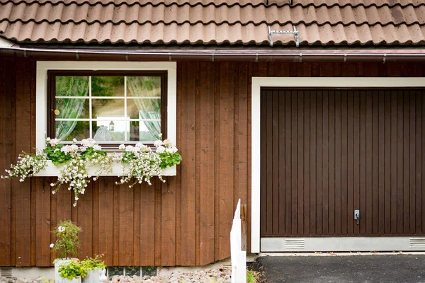 Traditioneel huis in Zweden Europa — Stockfoto