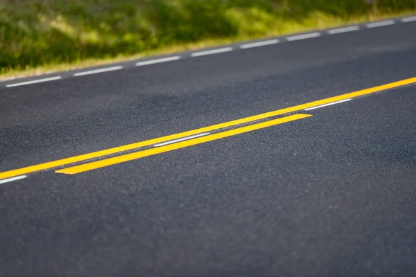 Asphalt auf der Straße Nahaufnahme Detailansicht — Stockfoto