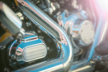 Motosiklet motoru ayrıntı görünümü