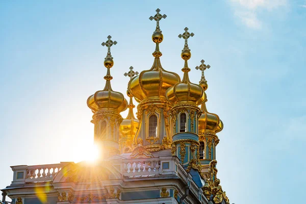 Tsarskoje Selo kyrka nära Sankt Petersburg Ryssland — Stockfoto