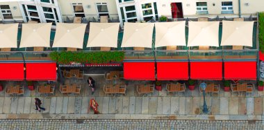 Top down view on street of Dresden Germany, Europe
