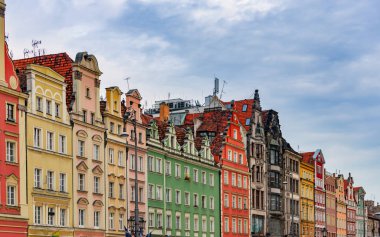 Wroclaw old town houses in Poland, Europe