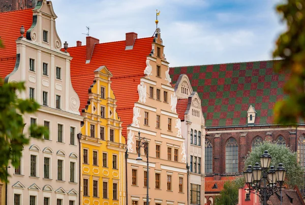 Wroclaw casas da cidade velha na Polônia, Europa — Fotografia de Stock