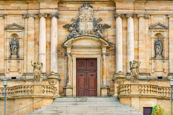 Openslaande Deuren Van Kathedraal Duitsland Entree Hoge Boog Met Veel — Stockfoto