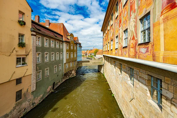 Almanya Eski Bir Şehir Avrupa Seyahat Güzel Sokak Mimarisi Bamberg — Stok fotoğraf