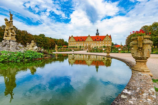 Vista Del Palacio Weikersheim Del Siglo Xii Schloss Weikersheim Palacio — Foto de Stock