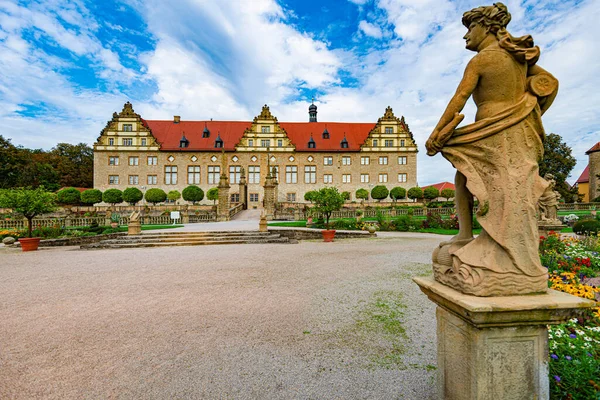 Veduta Del Palazzo Weikersheim Del Xii Secolo Schloss Weikersheim Palazzo — Foto Stock