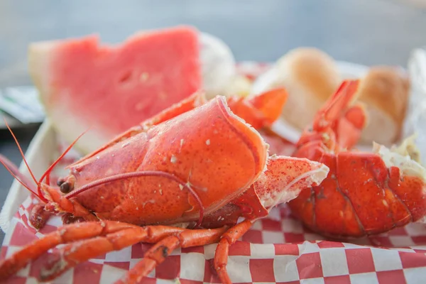 Huge street pots for boiling lobsters — Stock Photo, Image