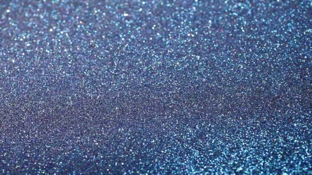 Αφηρημένο μπλε glitter λαμπερό φόντο — Αρχείο Βίντεο