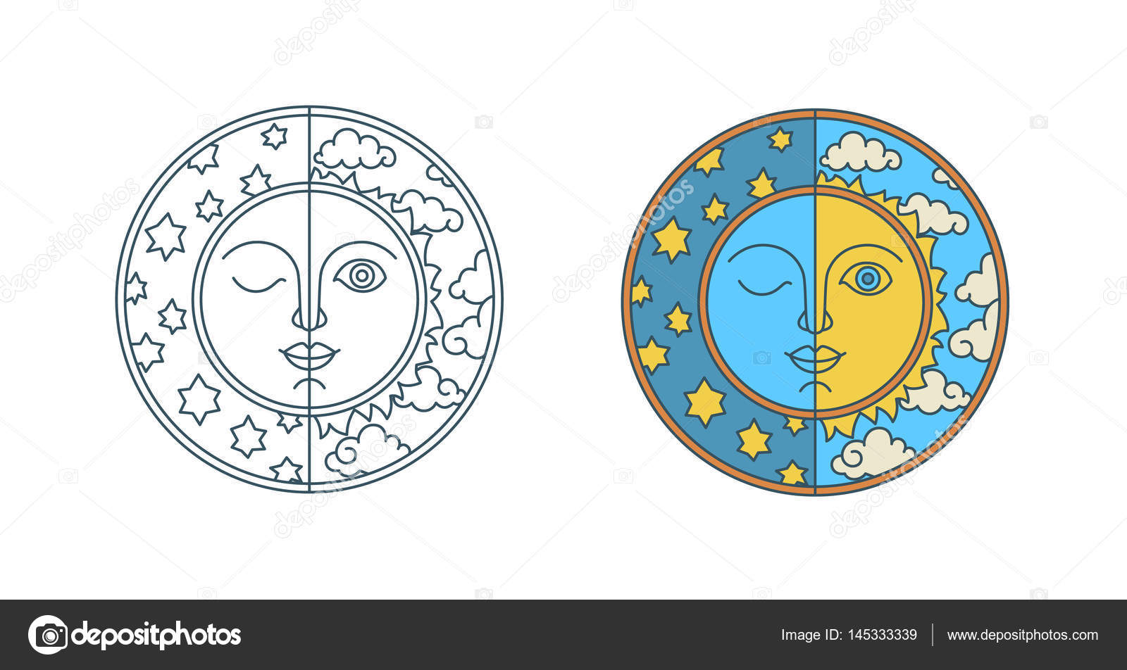 太陽と月ストックベクター ロイヤリティフリー太陽と月イラスト Depositphotos 太陽と月ストックベクター ロイヤリティフリー太陽と月イラスト Depositphotos