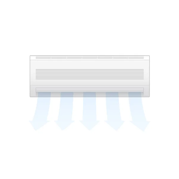 エアコン打撃クールな白い背景に分離されました。ベクトル図  — 無料ストックフォト
