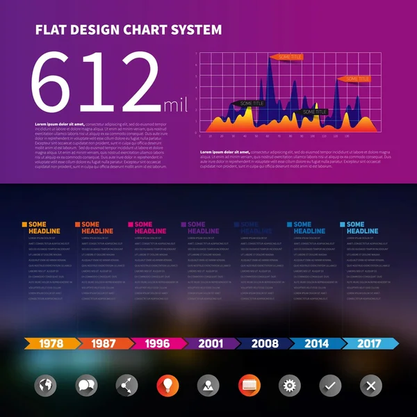 Flat design Infographie graphique et icônes — Image vectorielle