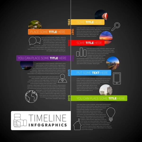 Infographic tidslinjen rapportmall — Stock vektor