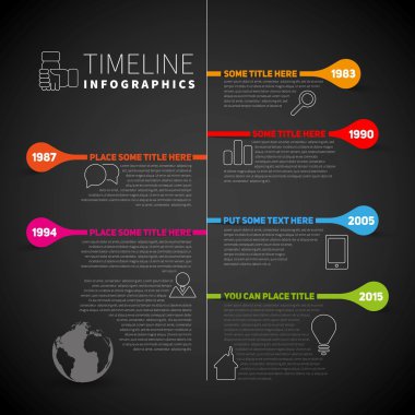 Infographic zaman çizelgesi raporu şablonu  