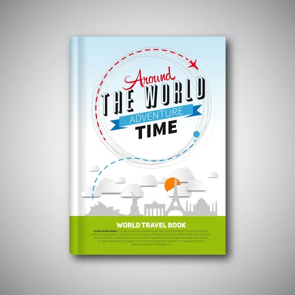 World Travel Book Plantilla de diseño — Vector de stock