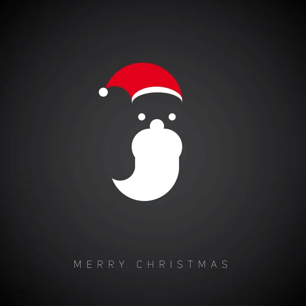 Père Noël visage simple — Image vectorielle