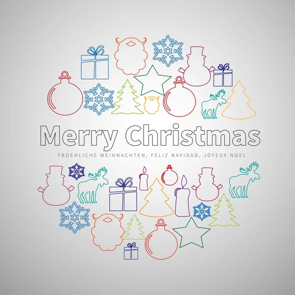 Joyeux Noël symboles ensemble — Image vectorielle