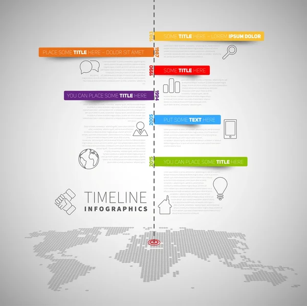 Infographic timeline report template — Stock Vector