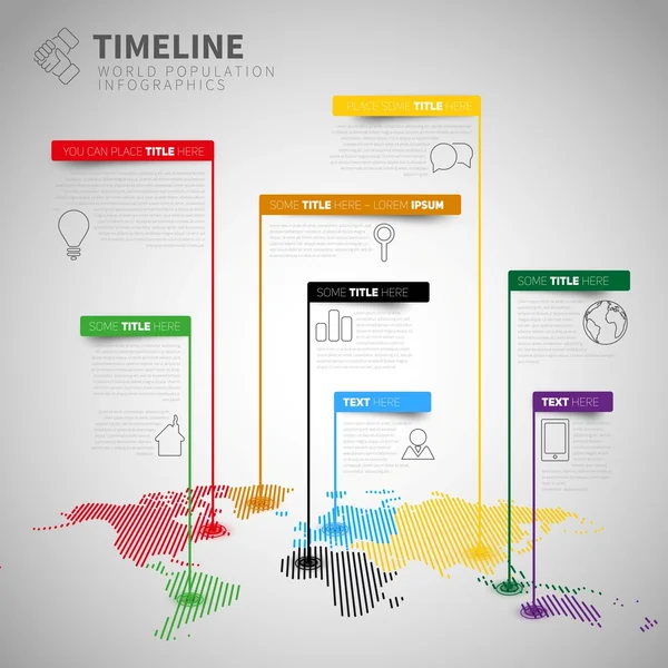 Plantilla de informe de cronología infográfica — Vector de stock