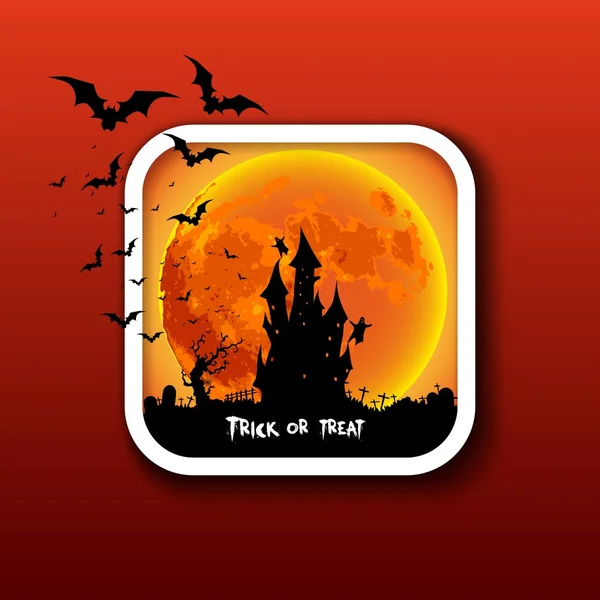 Halloween pictogram knop logo — Stockvector
