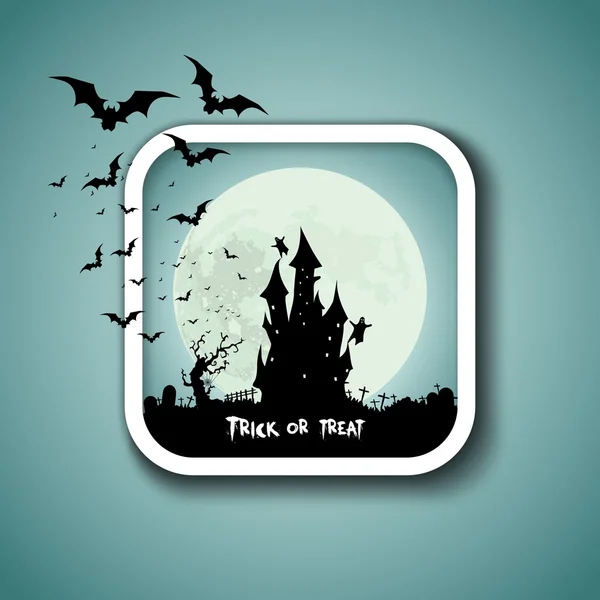 Halloween pictogram knop logo — Stockvector