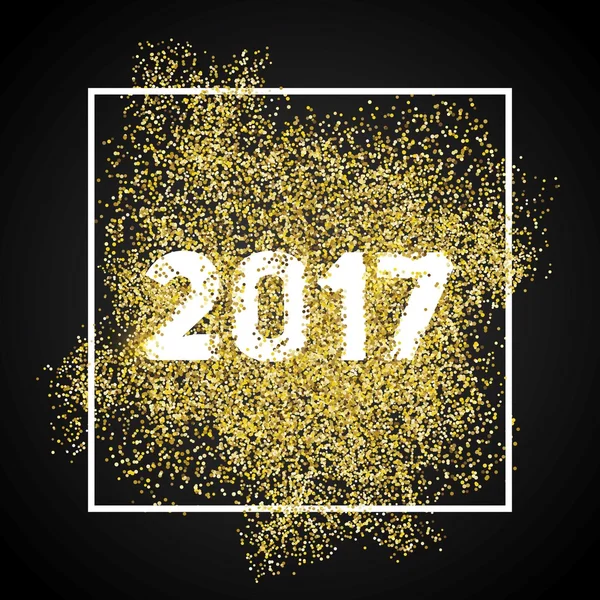 Nouvelle année 2017 carte de vœux — Image vectorielle