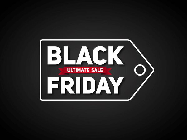 Black Friday sales tag.  