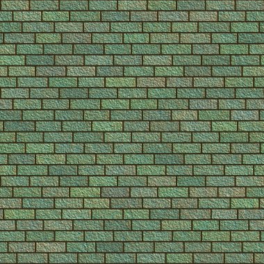 Yeşil tuğla doku, sorunsuz arka plan.