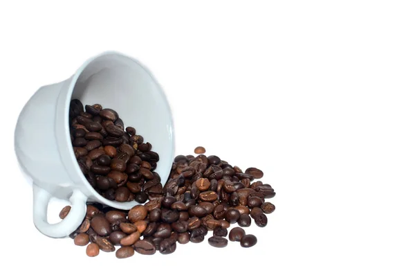 Rostat Kaffe Spill Cup Vit Bakgrund — Stockfoto