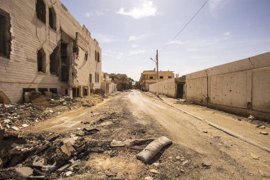 Town near Palmyra in Syria clipart
