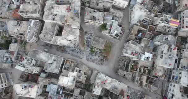 シリアのホムスの街で撮影されたドローン — ストック動画