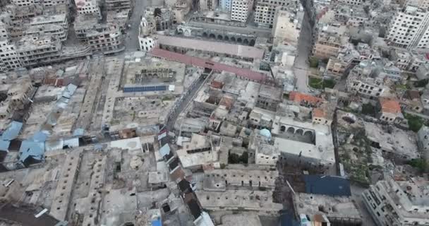 Drone Filmé Dessus Ville Homs Syrie — Video
