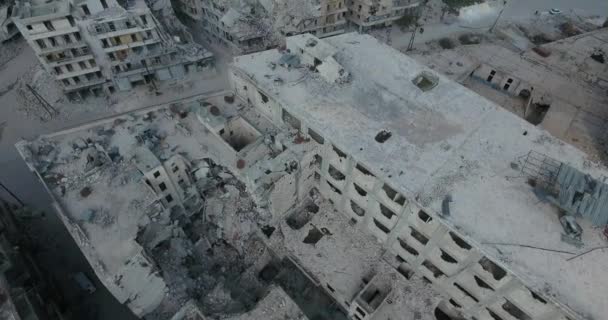 Dron Filmado Sobre Ciudad Alepo Siria — Vídeo de stock