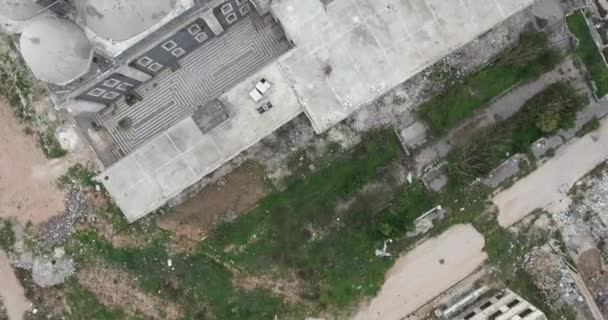 Een Vlucht Van Een Drone Boven Stad Homs Syrië — Stockvideo