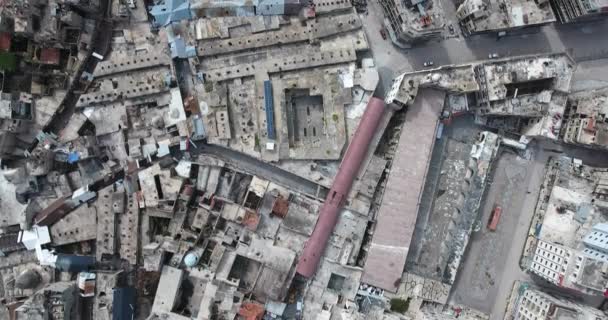 Vuelo Dron Sobre Ciudad Homs Siria — Vídeo de stock