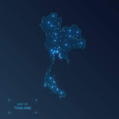 Şehirli Tayland haritası. 